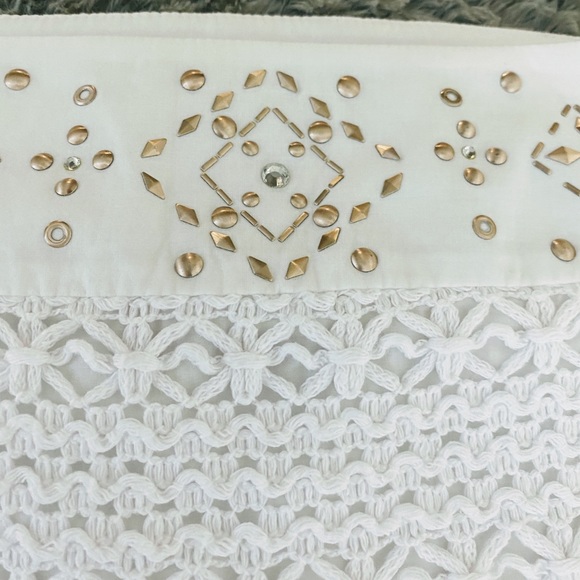 Hollister White Crochet Mini Skirt Size 00 Junior - Picture 6 of 15